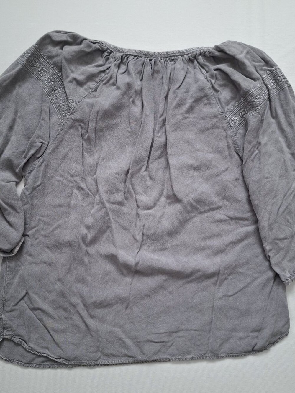 Solitaire Grey Boho Rayon Top - Picture 6 of 8